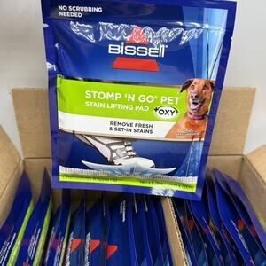 20 Bissell Stomp N Go Pet Stain Lifting Pads Oxy Disposable Carpet Rug Cleaning